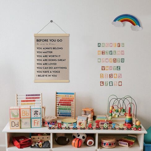 Before You Go Be Sure to Know Inspirational Poster Hanger Frame 12x16 Inch, Positive Affirmations Wall Art Decor for Classroom Girls Boys Room Home Office Entryway in Saudi Arabia