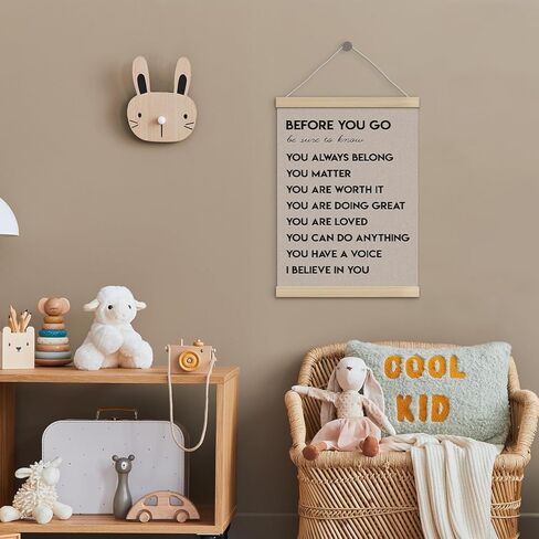 Before You Go Be Sure to Know Inspirational Poster Hanger Frame 12x16 Inch, Positive Affirmations Wall Art Decor for Classroom Girls Boys Room Home Office Entryway in Saudi Arabia