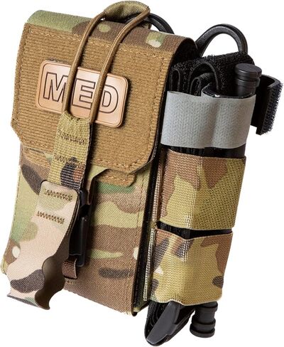 Eleven 10 Responder MINI IFAK | Compact Trauma Kit with Break Open Design, MOLLE/PALS & Belt Mounting (Black, No Contents) in Saudi Arabia