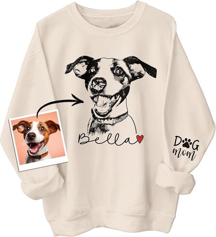 CHIARA CONTI11 Custom Dog Hoodie, Custom Dog Shirt, Custom Dog Sweatshirt, Custom Pet Gift, Valentine's Day Gifts in Saudi Arabia