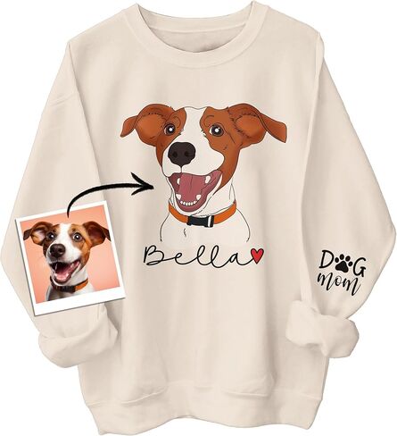 CHIARA CONTI11 Custom Dog Hoodie, Custom Dog Shirt, Custom Dog Sweatshirt, Custom Pet Gift, Valentine's Day Gifts in Saudi Arabia