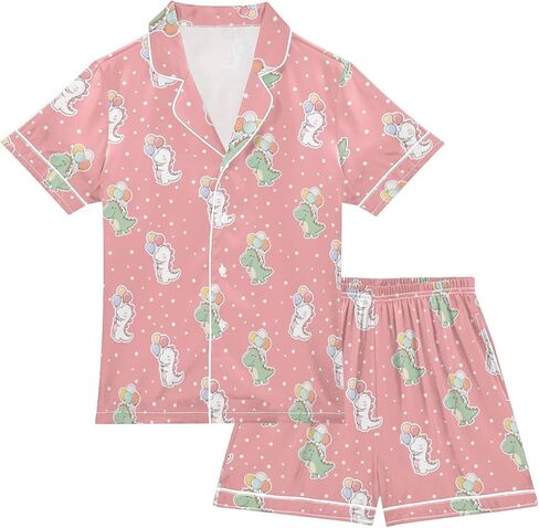 Leopard Pink Summer Pajamas Shorts Set Purple Satin PJ Sets for Pj in Saudi Arabia