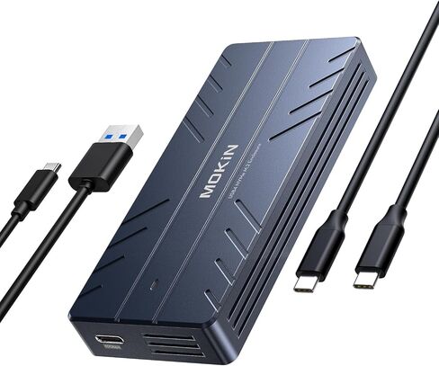 M.2 NVMe SATA SSD Enclosure Adapter,USB C 3.2 Gen 2 10Gbps M.2 NVMe,6Gbps SATA PCIe M-Key(B+M Key), Aluminum NVMe M.2 Reader Support UASP Trim for 2242/2260/2280 SSD in Kuwait