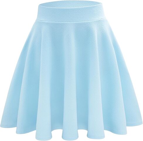 Stelle Women's Casual Skort with Shorts Basic Versatile Stretchy Flared Pleated Skater Mini Skirts in Kuwait