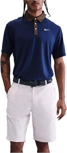 بولو الجولف Dri-FIT للرجال من Nike Tour (أزرق فويد/بني باروكي/عاجي شاحب) in Kuwait