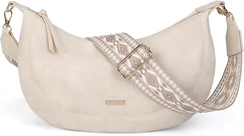 AFKOMST Crossbody Crescent Bag for Women Retro Hobo Purse and Medium Shoulder Handbag,Faux Leather in Saudi Arabia