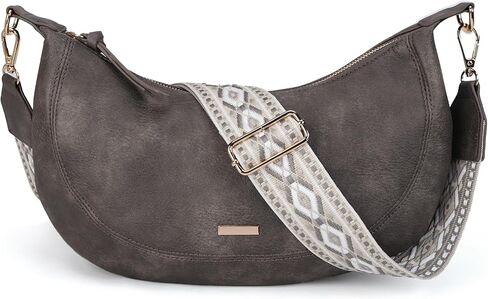 AFKOMST Crossbody Crescent Bag for Women Retro Hobo Purse and Medium Shoulder Handbag,Faux Leather in Saudi Arabia