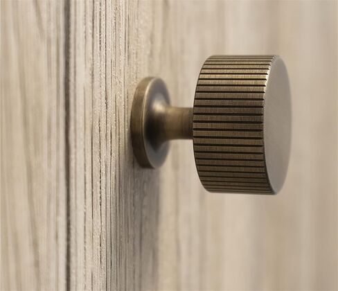Brass Cabinet Handle and Knob Linear Knurled Solid Brass Drawer Knobs T Bar Bedroom Kitchen Hardware(C-3730-224MM) in Saudi Arabia