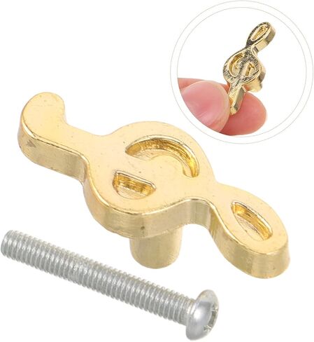 Garneck 10pcs Musical Note Cabinet Drawer Knobs Metal Single Hole Pulls for Kitchen Wardrobe Doors Cupboards Stylish Furniture Handles with Smooth Edges in Saudi Arabia