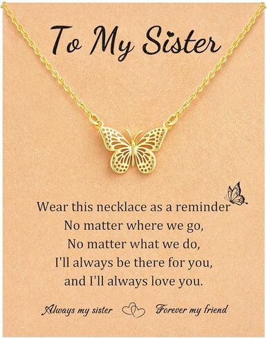 هدايا قلادة فراشة جميلة لابنة حفيدة أخت من الأم أو الجدة Bestie لعيد الميلاد، عيد الميلاد، عيد الحب، تخزين المواد in Kuwait