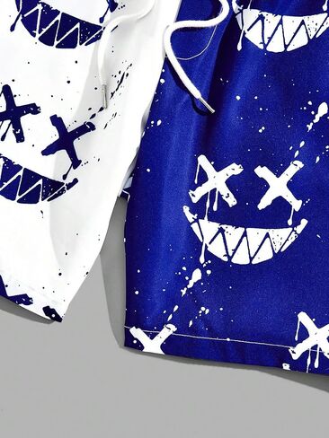 Men's Graphic Print Colorblock Drawstring Waist Active Pocket Shorts in Saudi Arabia