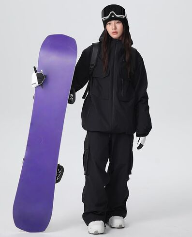 Womens Ski Pants Mens Waterproof Insulated Baggy Snow Pants Loose Cargo Pants Snowboard Pants Winter Outdoor in Saudi Arabia