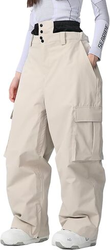 Womens Ski Pants Mens Waterproof Insulated Baggy Snow Pants Loose Cargo Pants Snowboard Pants Winter Outdoor in Saudi Arabia