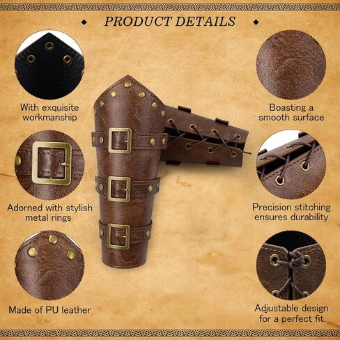 Renaissance Viking Belt Medieval Waist Bag Leather Bracers Accessories For Halloween LARP Cosplay Costume Fanny Pack(Pouch-Brown) in Saudi Arabia