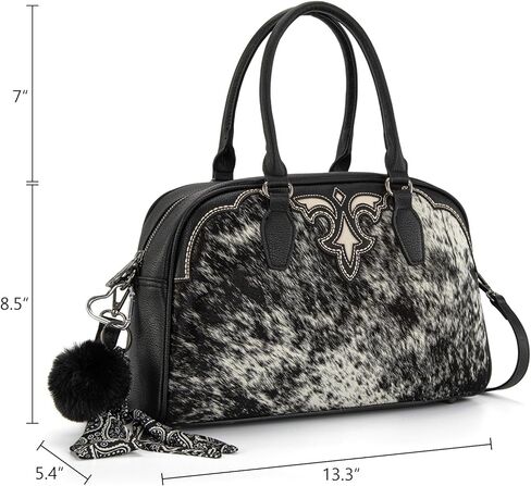 Trinity Ranch Mini Duffel Bag for Women Hair-on Cowhide Crossbody Bag in Saudi Arabia