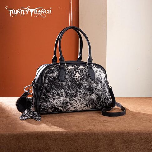 Trinity Ranch Mini Duffel Bag for Women Hair-on Cowhide Crossbody Bag in Saudi Arabia
