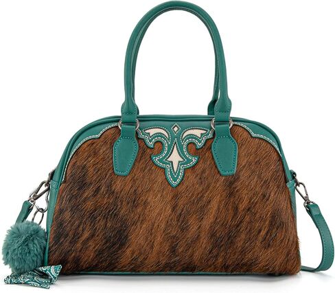 Trinity Ranch Mini Duffel Bag for Women Hair-on Cowhide Crossbody Bag in Saudi Arabia
