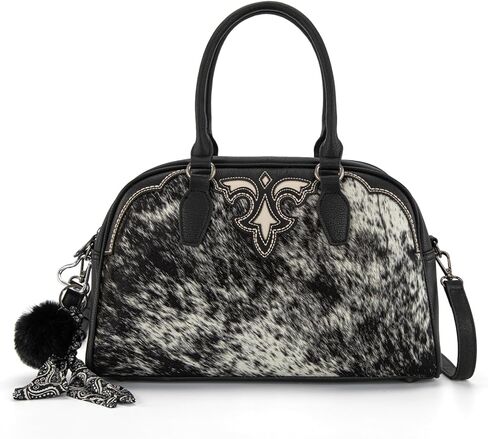 Trinity Ranch Mini Duffel Bag for Women Hair-on Cowhide Crossbody Bag in Saudi Arabia
