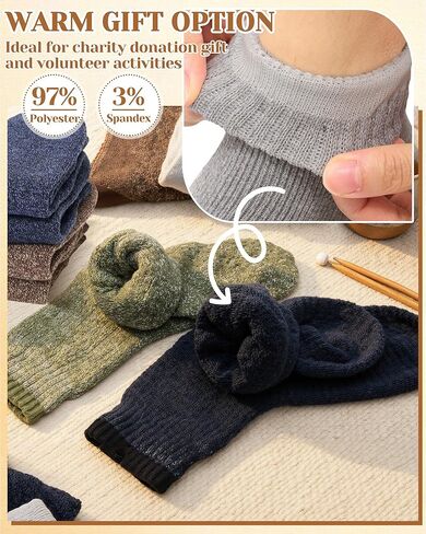Winter Socks Bulk for Homeless Donation Homeless Care Package Supplies, Thick Warm Boot Extreme Weather Socks in Saudi Arabia