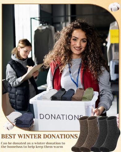 Winter Socks Bulk for Homeless Donation Homeless Care Package Supplies, Thick Warm Boot Extreme Weather Socks in Saudi Arabia
