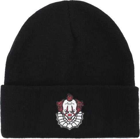 It Movie 2017 Pennywise Embroidery On Acrylic Knit Standard Cuff Beanie in Kuwait