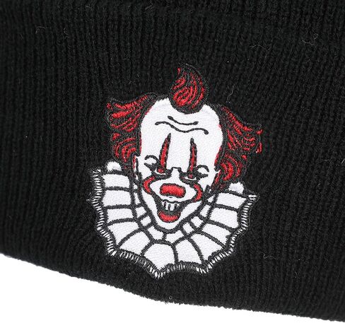 It Movie 2017 Pennywise Embroidery On Acrylic Knit Standard Cuff Beanie in Kuwait