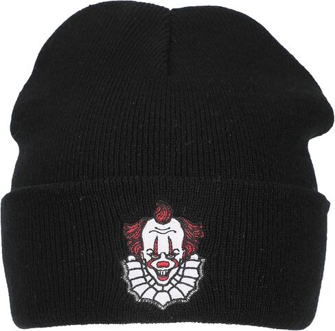 It Movie 2017 Pennywise Embroidery On Acrylic Knit Standard Cuff Beanie in Kuwait