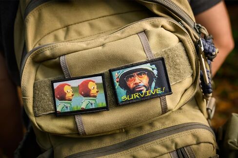 Monkey Stare Meme Morale Patch | Funny Meme Patch by RedheadedTshirts| Monkey Patch for Your Plate Carrier Accessories, Tactical Vest, Gear, Backpack, hat Patch or Rucksack| 2x3 Morale Patch in Saudi Arabia