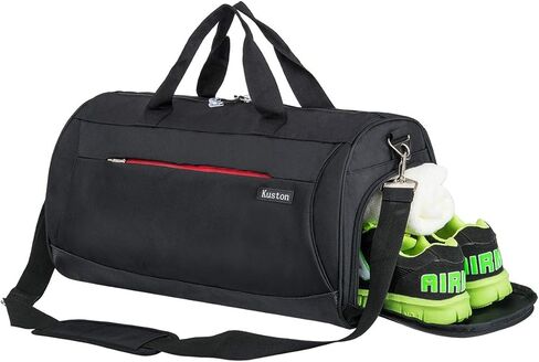 حقيبة رياضية صغيرة من كوستون للرجال والنساء، حقيبة سفر من القماش الخشن للتمرين مع حجرة للأحذية وجيب مبلل in Kuwait