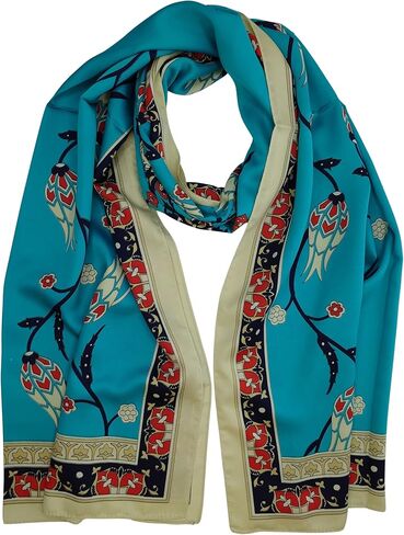 Turkish Scarf - 100% Silk Tulip Design | Luxurious and Comfortable Women’s Scarf in Saudi Arabia