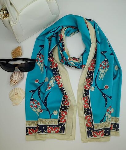 Turkish Scarf - 100% Silk Tulip Design | Luxurious and Comfortable Women’s Scarf in Saudi Arabia