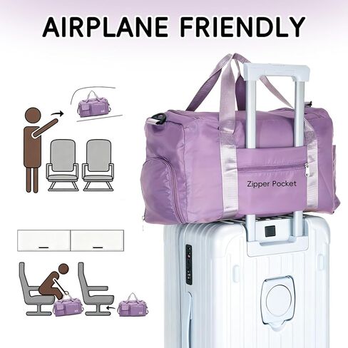 Oweisong Sports Gym Bag for Women Men Travel Duffle Bag Overnight Weekend Handbag Carry On Tote with Shoes Compartment in Saudi Arabia