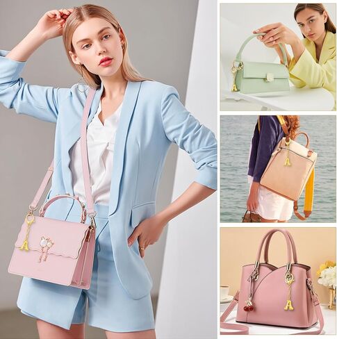 VICKHU Gold Plated Bubble Initial Letter Cute Keychain for Women Car Key Purse Decorative Keyring Handbag Charms Fashion in Saudi Arabia