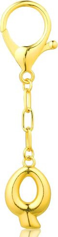 VICKHU Gold Plated Bubble Initial Letter Cute Keychain for Women Car Key Purse Decorative Keyring Handbag Charms Fashion in Saudi Arabia