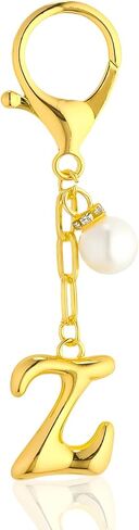 VICKHU Gold Plated Bubble Initial Letter Cute Keychain for Women Car Key Purse Decorative Keyring Handbag Charms Fashion in Saudi Arabia