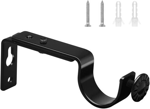 1-Pack Heavy Duty Curtain Rod Bracket, Adjustable 1 Inch Curtain Rod Bracket for Wall, Maximum Loading 35 Pounds for Living Room Bedroom in Saudi Arabia