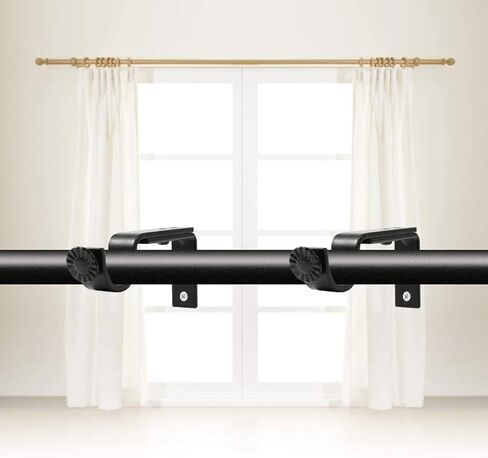 1-Pack Heavy Duty Curtain Rod Bracket, Adjustable 1 Inch Curtain Rod Bracket for Wall, Maximum Loading 35 Pounds for Living Room Bedroom in Saudi Arabia
