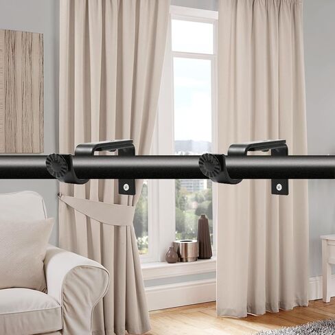 1-Pack Heavy Duty Curtain Rod Bracket, Adjustable 1 Inch Curtain Rod Bracket for Wall, Maximum Loading 35 Pounds for Living Room Bedroom in Saudi Arabia
