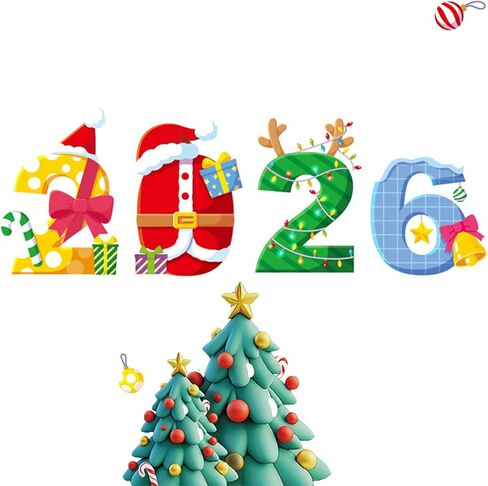 ملصقات نافذة عيد الميلاد، 7 أوراق مقاومة للماء لديكور عيد الميلاد، ملصقات نافذة ندفة الثلج للملصقات للزجاج، ملصقات زينة عيد الميلاد البلاستيكية لإكسسوارات زينة حفلات العطلات in Kuwait