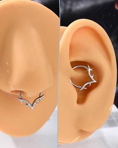 أجنحة شفرات الحاجز خواتم 16 جرام الجراحية الصلب الحاجز Daith مجوهرات اللولب Daith ثقب المجوهرات 8/10 مللي متر in Kuwait
