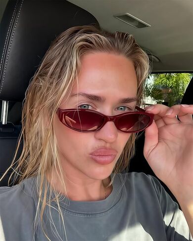Retro Oval Sunglasses for Women 2026 90s Small Chic Cat Eye Sun Glasses Sunnies Lightweight Shades in Saudi Arabia