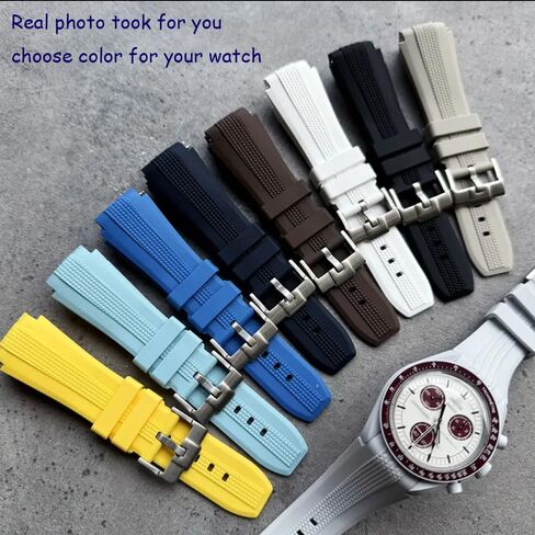 أحزمة ساعة من السيليكون لساعة Omega x Swatch Moonswatch - نمط منسوج ناعم ومريح، تصميم بدون فجوة، دبوس بديل سريع الفك للسوار الأصلي Speedmaster -20 مم in Saudi Arabia