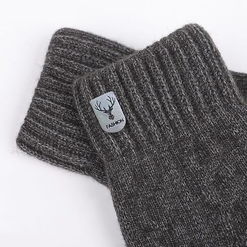 1 PAIR Alpaca Wool Thermal Gloves for Men and Women, Winter Cycling Windproof, Fleece-Lined Thickened Cold Weather Knit in Saudi Arabia
