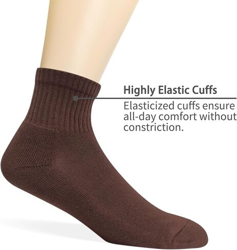 Women & Men's Premium Mini Crew Ankle Socks Cotton Cushioned Moisture Wicking Athletic Casual Wear, 5 Pairs in Saudi Arabia
