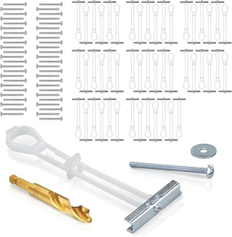 CondoMounts EDA1452 Universal Wall Mounting Anchors | Steel | NO Stud | Metal | TV Mount Metal | Holds 90lbs | Includes 50 Elephant Anchor Set & 1 Titanium Drill Bit in Kuwait
