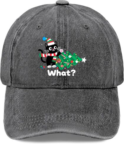 Christmas Lights Tree Over Cat What Hat Funny Cap for Daughter in Saudi Arabia
