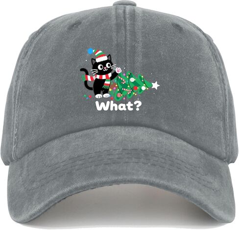 Christmas Lights Tree Over Cat What Hat Funny Cap for Daughter in Saudi Arabia