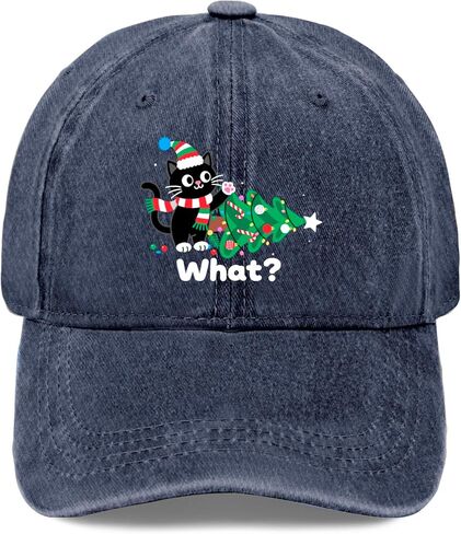 Christmas Lights Tree Over Cat What Hat Funny Cap for Daughter in Saudi Arabia