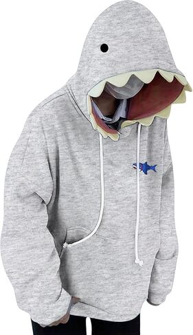 Shark Hoodie,Shark Hoodie Women Cute Long Sleeve Hooded Casual Hooded Pullover Sweatshirt Fashion Hoodies with Pocket in Saudi Arabia