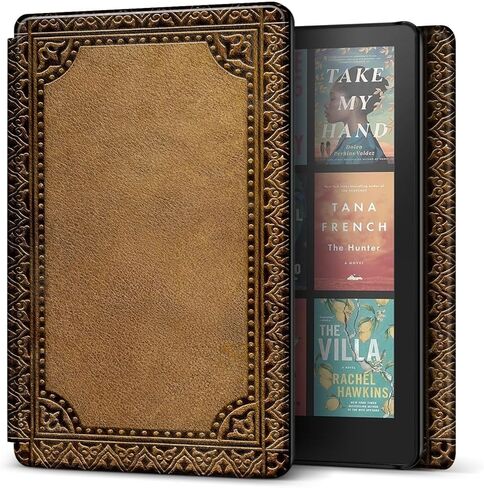 حافظة TNP لجهاز Kindle Paperwhite الجيل الثاني عشر 2024 / Kindle Colorsoft Signature Edition - غطاء حماية من جلد البولي يوريثان مقاس 7 بوصات لجهاز Kindle Paperwhite للأطفال مع خاصية النوم/الاستيقاظ التلقائي، كتاب تكوين أسود in Saudi Arabia